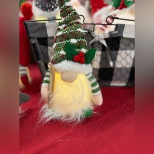 NEW green light up gnome with skis